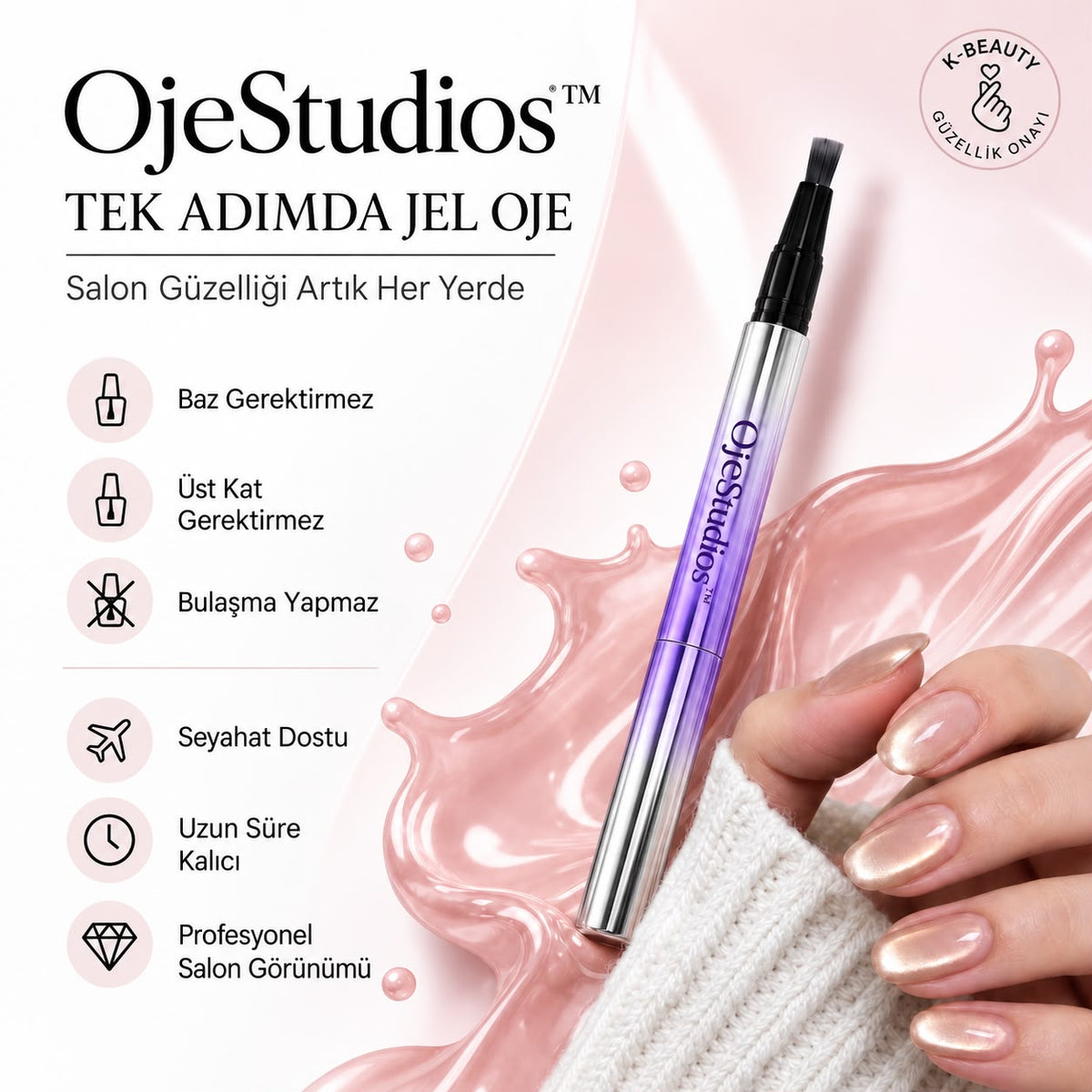 OjeStudios™ Taşınabilir UV Cihazlı Oje Takımı
